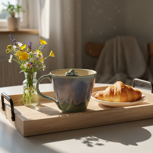 Cozy breakfast tray