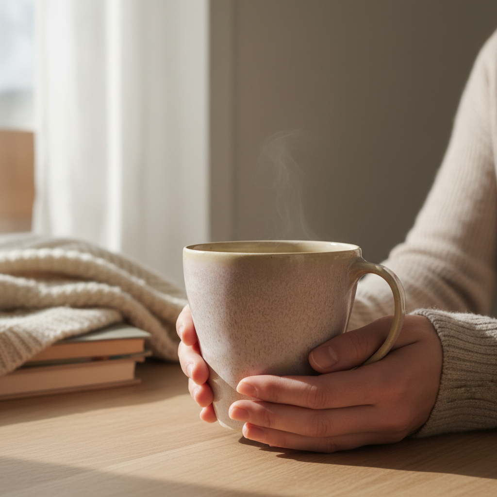 Mug held in hands